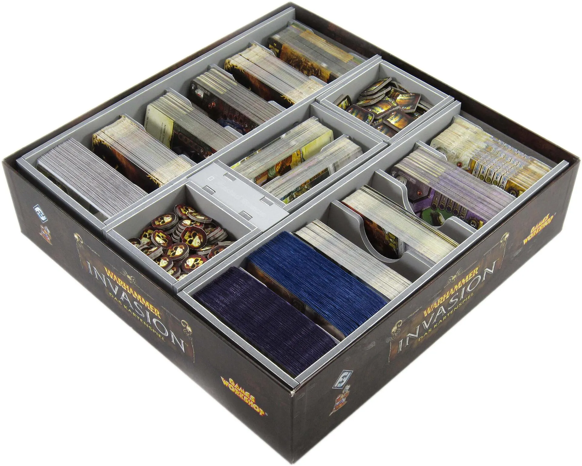 arkham horror card game box insert TowerRex Board Organizer for LCG Revised, Arkham Horror LCG Revised Insert, Upgrade Accessories : Toys & Games Feldherr Organizer with token and card holders specially designed for the Revised Edition of Arkham Horror Insert for the collection boxes